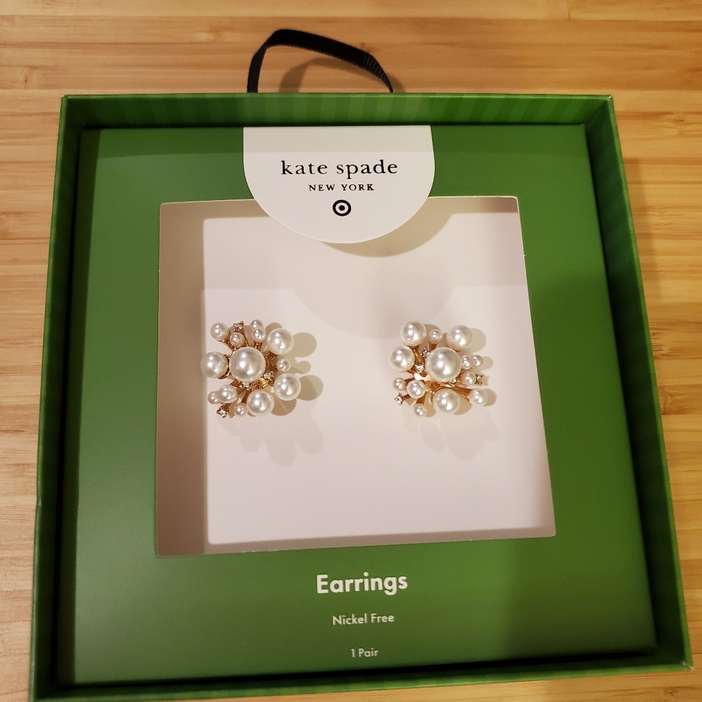 Pearl Cluster Stud Earrings - kate spade new york x Target White/Gold